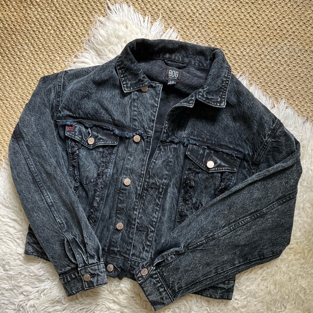 Urban Outfitters BDG Brooke Denim Trucker Black Jacket